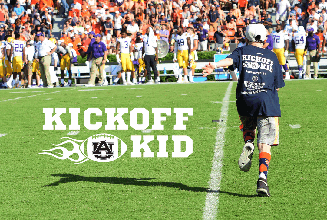 Kickoff Kid Header - Aubie Leading the charge on gameday.